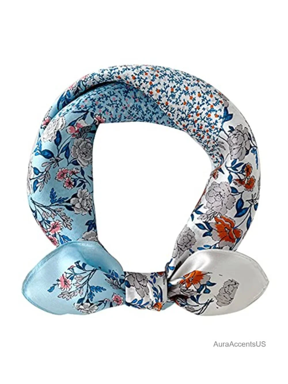 100% Mulberry Silk Women's Small Square Scarf - Fashion Neck Scarf